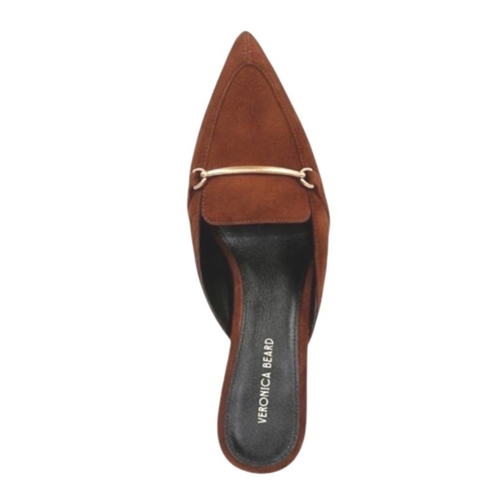 Veronica Beard Leslie suede mule brown. 9.5 NWT heel - Picture 4 of 12